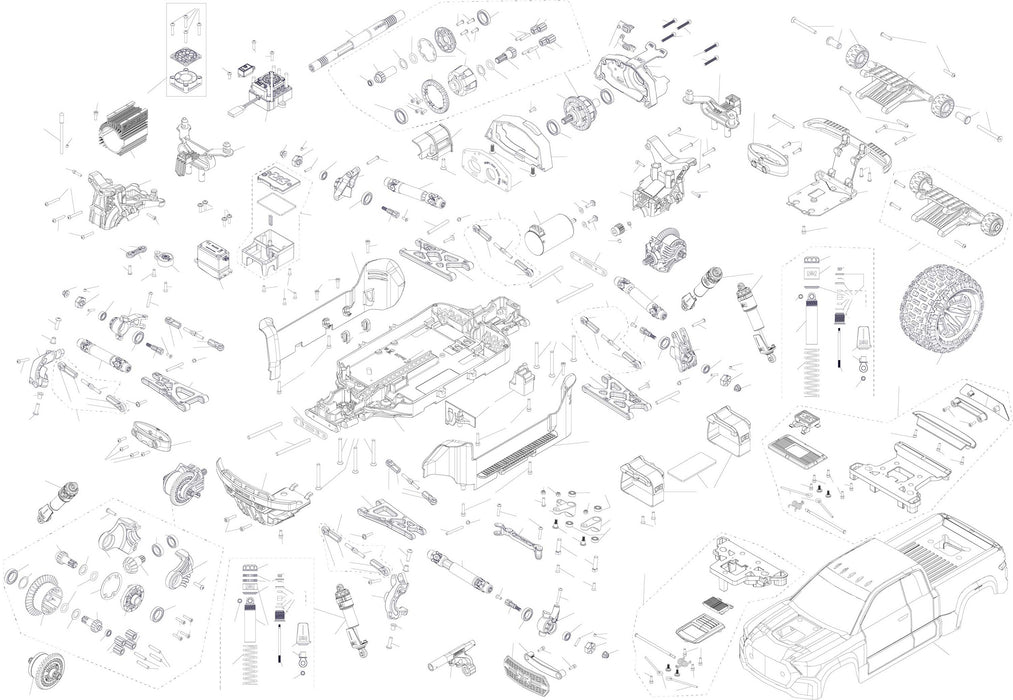 ARA4302V4T1 1/10 GRANITE 223S DSC 4X4 RTR Brushless Monster Truck, Blue *FOR THIS TRUCK THE EXTRA BATTERY PART NUMBER IS SPMX53S50H5 **if you order from this promotion it is final sale