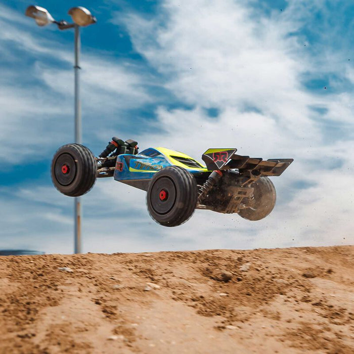 ARA4306V4T4 1/8 TYPHON 223S DSC 4X4 RTR Brushless Buggy, Blue