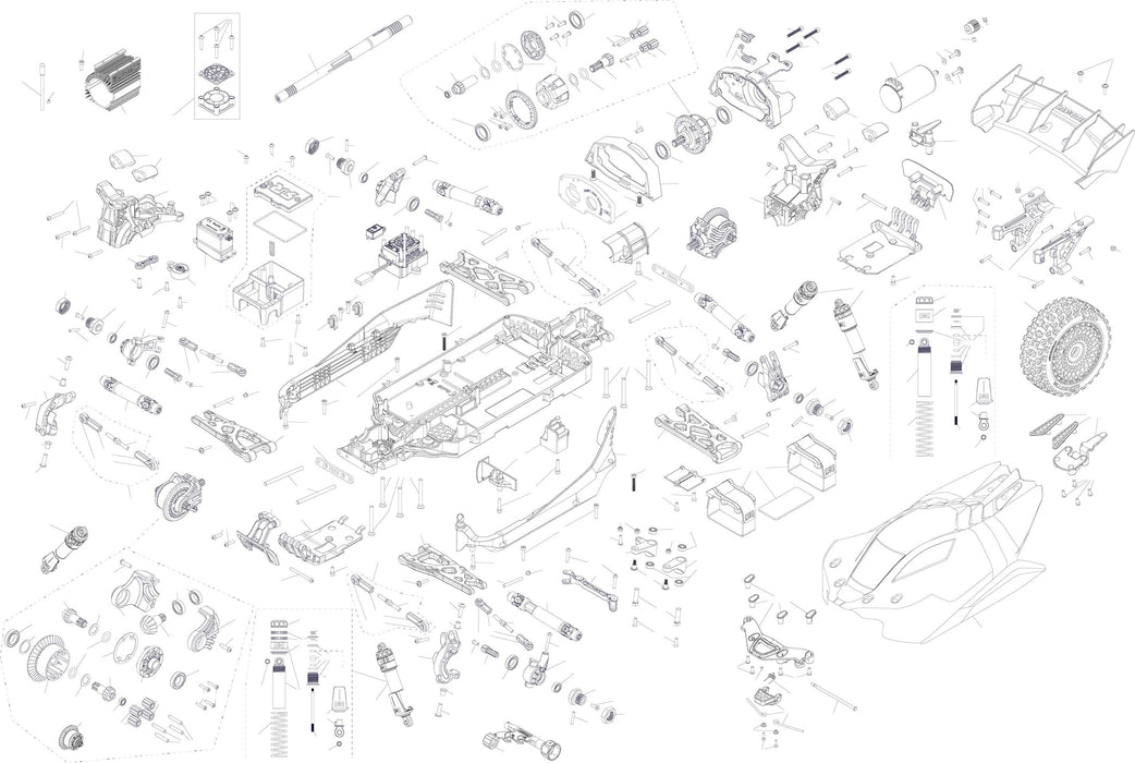 ARA4306V4T1 1/8 TYPHON 223S BLX Brushless 4X4 Buggy RTR with DSC, Green *YOU will need this to run this truck # SPMX-1034