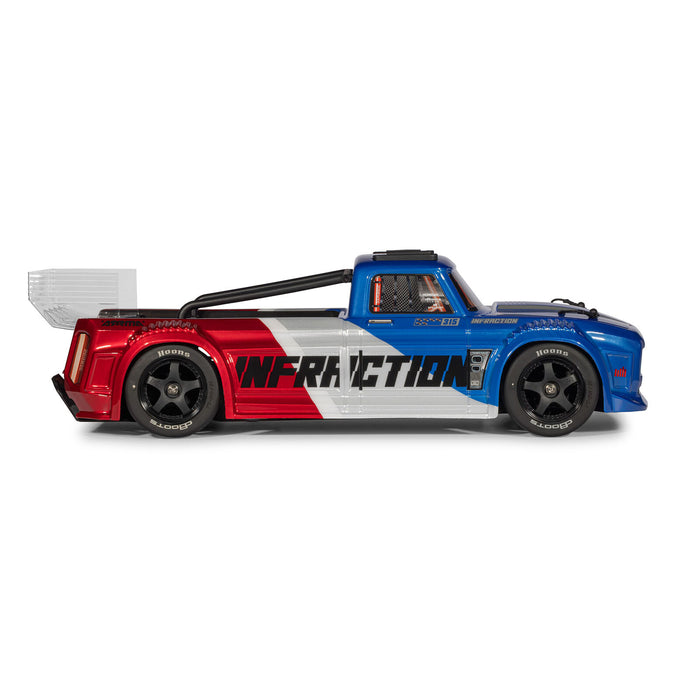 ARA4315V4T1 Arrma 1/8 INFRACTION 223S DSC 4X4 RTR Brushless - Blue/Red