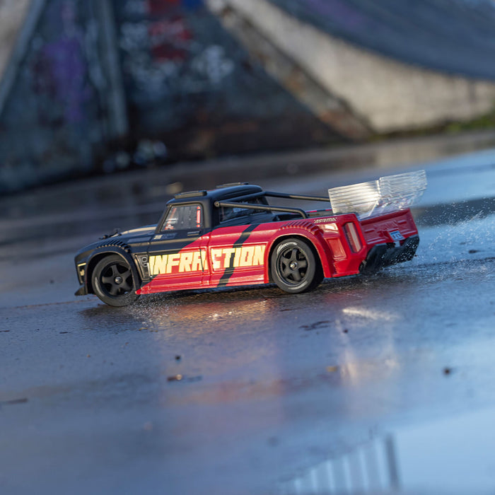 ARA4315V4T2 Arrma 1/8 INFRACTION 223S DSC 4X4 RTR Brushless - Black/Red