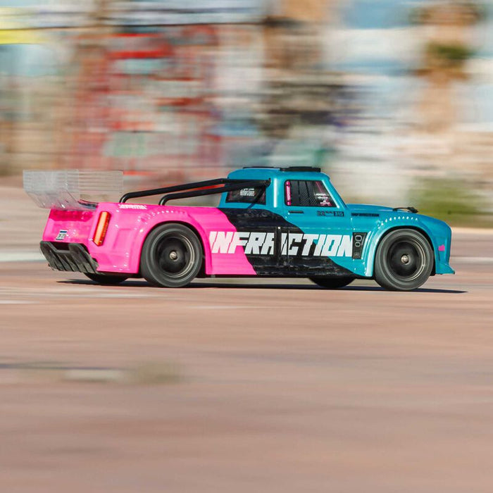 ARA4315V4T3 Arrma 1/8 INFRACTION 223S DSC 4X4 RTR Brushless - Teal/Pink