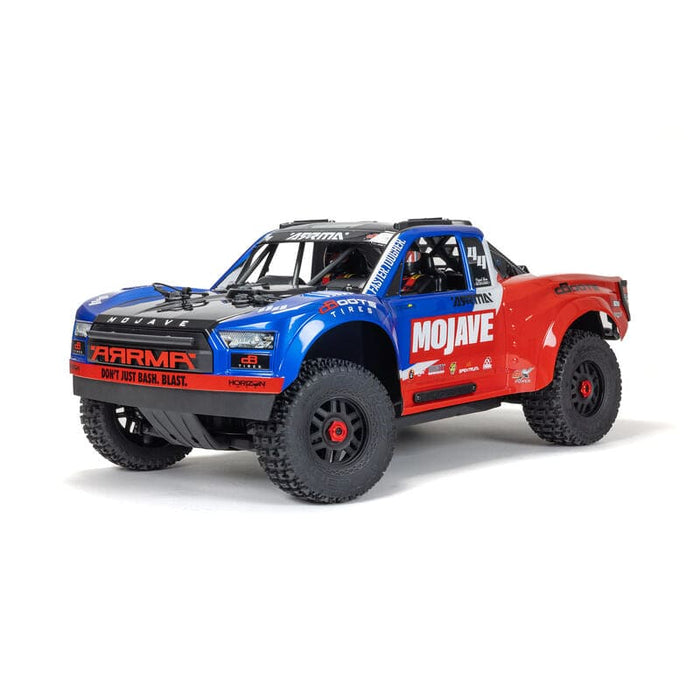 ARA4404T2 1/8 MOJAVE 4X4 4S BLX Desert Truck RTR, Blue *** YOU will need to order this #SPMX-1035 to run this truck ****
