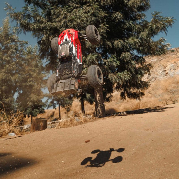 ARA4408V2T3 1/10 KRATON 4X4 4S V2 BLX Speed Monster Truck RTR, Red *** YOU will need to order this #SPMX-1035 to run this truck ****