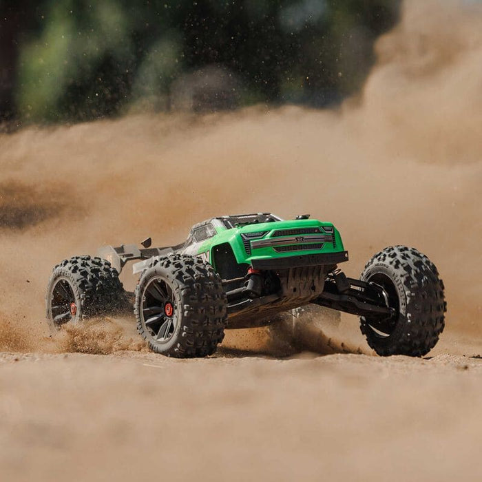 ARA4408V2T4 1/10 KRATON 4X4 4S V2 BLX Speed Monster Truck RTR, Green *** YOU will need to order this #SPMX-1035 to run this truck