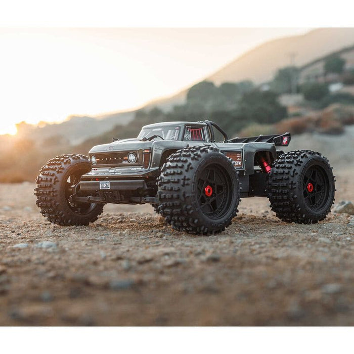 ARA4410V2T3 1/10 OUTCAST 4X4 4S V2 BLX Stunt Truck RTR, Gunmetal *** YOU will need to order this #SPMX-1035 to run this truck ****
