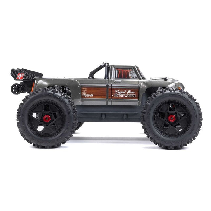ARA4410V2T3 1/10 OUTCAST 4X4 4S V2 BLX Stunt Truck RTR, Gunmetal *** YOU will need to order this #SPMX-1035 to run this truck ****