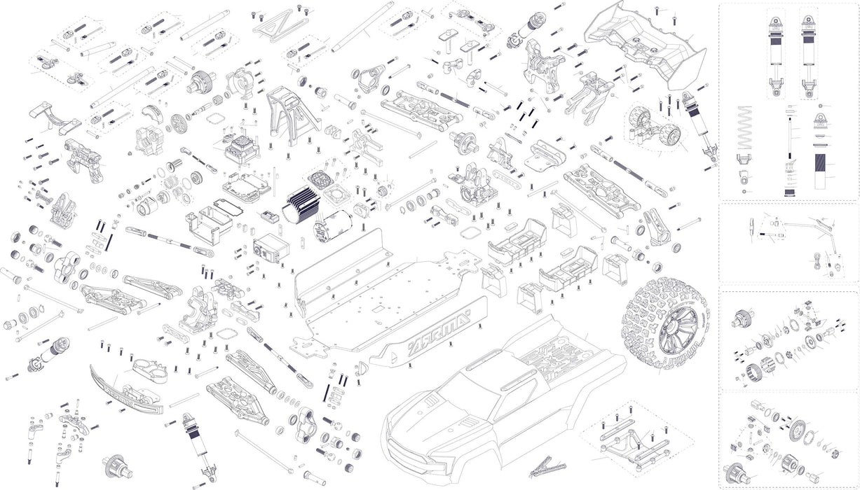 ARA5808V2T1 1/5 KRATON 4X4 8S BLX EXB Brushless Monster Truck RTR, Black ****YOU will need these two parts. Sold separately. SPMX50004S100H5 (X2). &. SPMXC2060 to run this truck