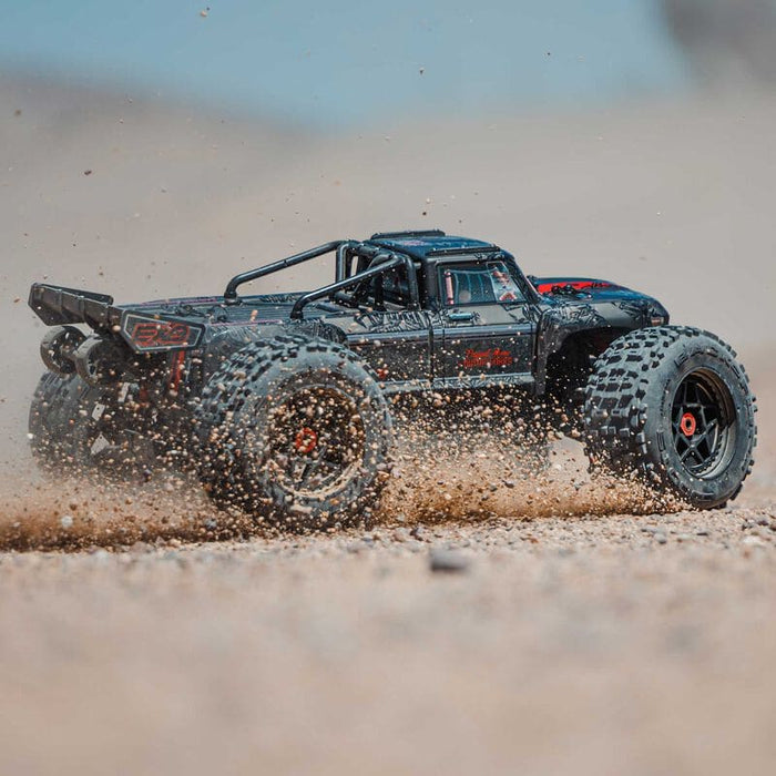 ARA5810V2T1 1/5 OUTCAST 4X4 8S BLX EXB Brushless Stunt Truck RTR, Black ****YOU will need these two parts. Sold separately. SPMX50004S100H5 (X2). &. SPMXC2060 to run this truck