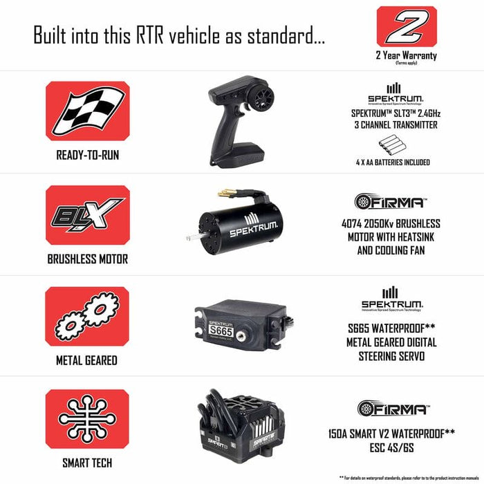 ARA7612T3 1/7 BIG ROCK 6S 4X4 BLX Monster Truck RTR, White*YOU will need this to run this truck # SPMXPSS600