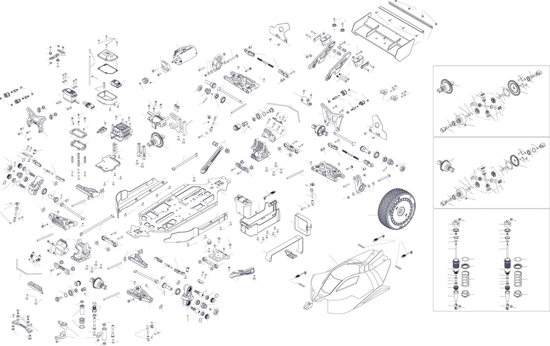 ARA8406 1/8 TLR Tuned TYPHON 6S 4WD BLX Buggy RTR, Red/Blue YOU will need this part #SPMXPSS400   to run this truck 4S