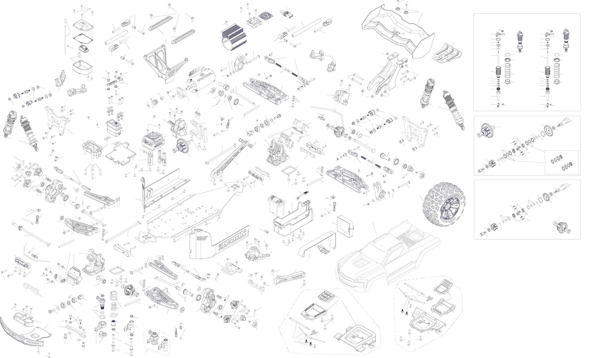 ARA8608V6T2 1/8 KRATON 6S V6 4X4 BLX Brushless Speed Monster Truck RTR, Blue/Pink *YOU will need this to run this truck # SPMXPSS600