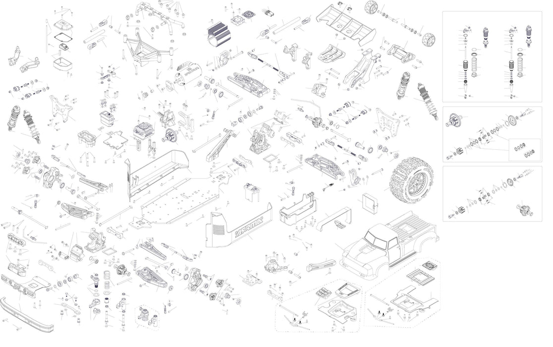 ARA8611V6T2 1/8 NOTORIOUS 6S V6 4X4 BLX Brushless Stunt Truck RTR, Blue *YOU will need this to run this truck # SPMXPSS600