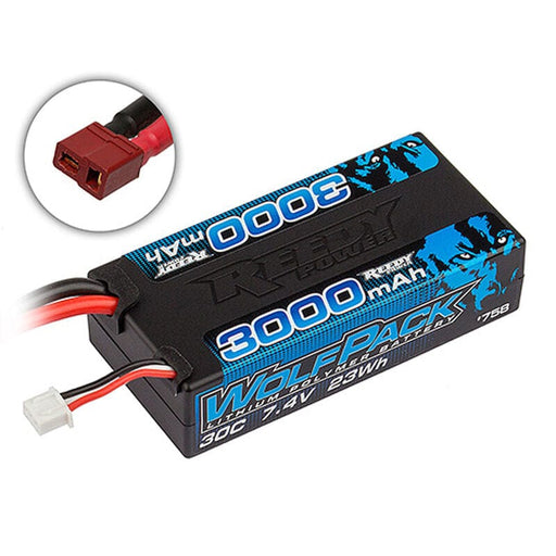 ASC758 Wolfpack LiPo 3000mAh 30C 7.4V Shorty, & T-plug
