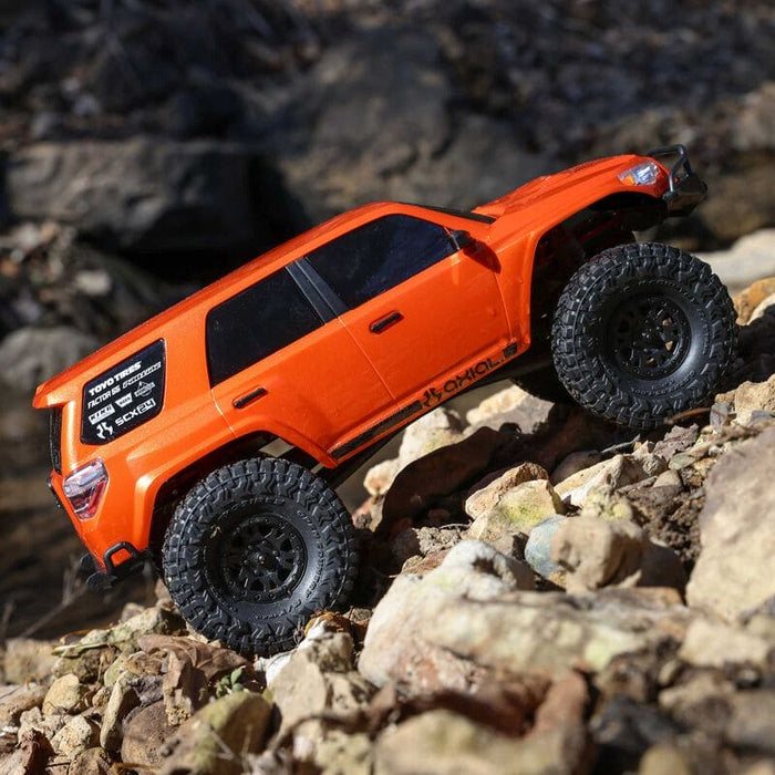 AXI-2035T1 1/24 SCX24 Toyota 4Runner 4X4 RTR Brushed Rock Crawler (Battery & Charger Included), Orange