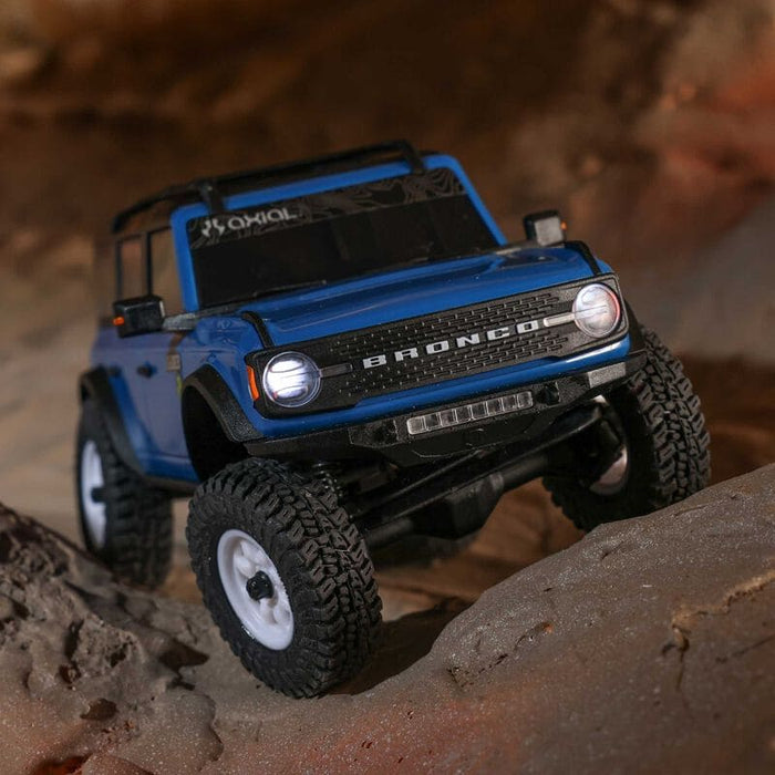 AXI-2048T1 1/30 SCX30 Ford Bronco 4X4 RTR Brushed Rock Crawler (Battery & Charger Included), Blue