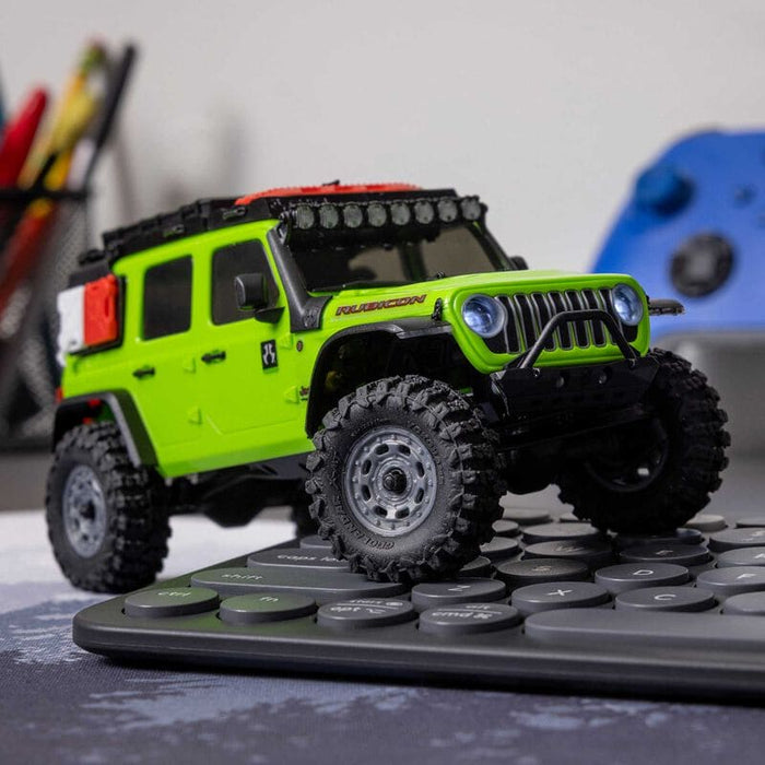 AXI-2261T1 Axial 1/30 SCX30 Jeep Wrangler JLU 4X4 RTR Brushed Rock (Battery & Charger Included) - Green