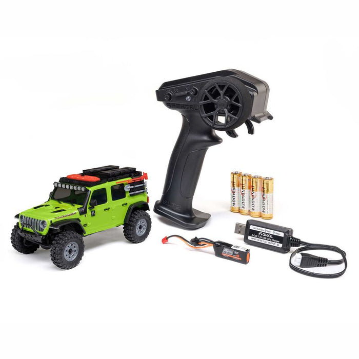 AXI-2261T1 Axial 1/30 SCX30 Jeep Wrangler JLU 4X4 RTR Brushed Rock (Battery & Charger Included) - Green