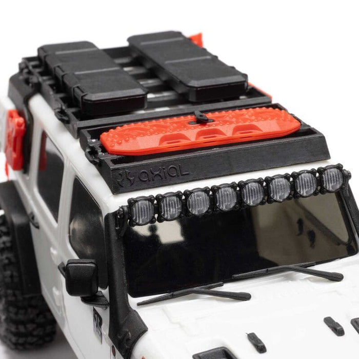 AXI-2261T2 Axial 1/30 SCX30 Jeep Wrangler JLU 4X4 RTR Brushed Rock (Battery & Charger Included) - White