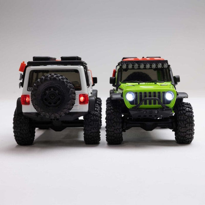 AXI-2261T2 Axial 1/30 SCX30 Jeep Wrangler JLU 4X4 RTR Brushed Rock (Battery & Charger Included) - White