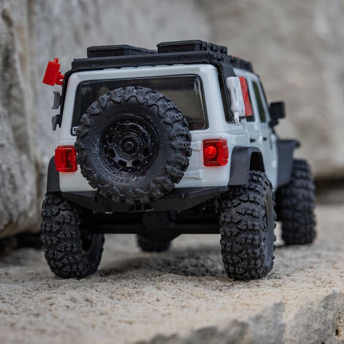 AXI-2261T2 Axial 1/30 SCX30 Jeep Wrangler JLU 4X4 RTR Brushed Rock (Battery & Charger Included) - White