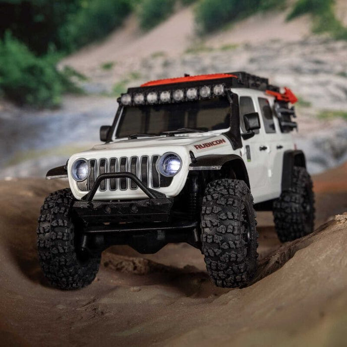 AXI-2261T2 Axial 1/30 SCX30 Jeep Wrangler JLU 4X4 RTR Brushed Rock (Battery & Charger Included) - White