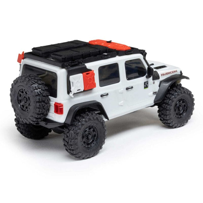 AXI-2261T2 Axial 1/30 SCX30 Jeep Wrangler JLU 4X4 RTR Brushed Rock (Battery & Charger Included) - White