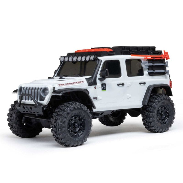AXI-2261T2 Axial 1/30 SCX30 Jeep Wrangler JLU 4X4 RTR Brushed Rock (Battery & Charger Included) - White