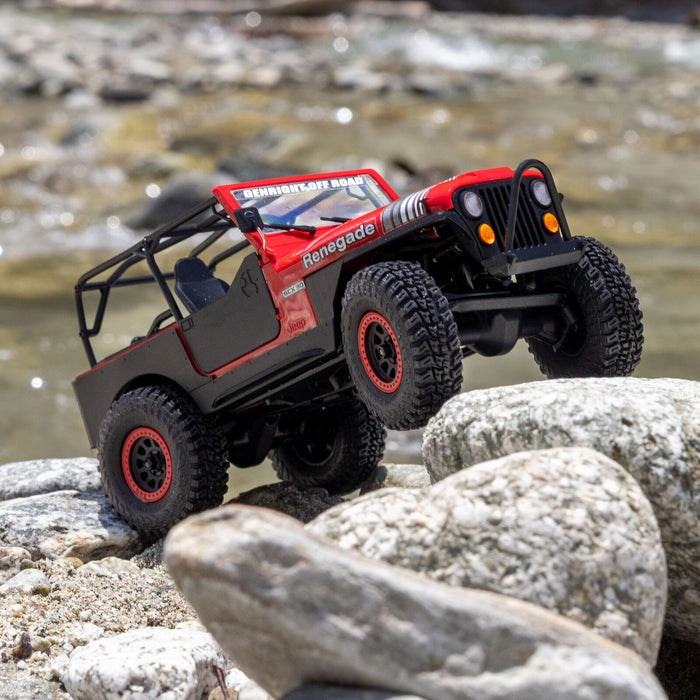 AXI-3273T1 Axial 1/30 SCX30 Jeep CJ-7 Renegade 4X4 RTR - Genright Red