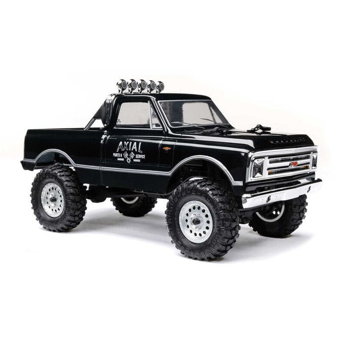 AXI00001V2T4 1/24 SCX24 1967 Chevrolet C10 4WD Brushed Truck RTR, Black