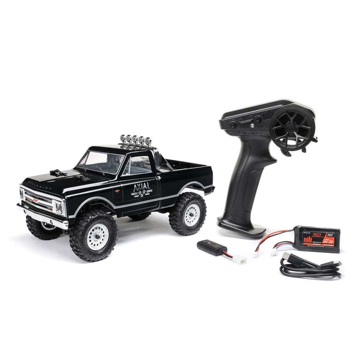 AXI00001V2T4 1/24 SCX24 1967 Chevrolet C10 4WD Brushed Truck RTR, Black
