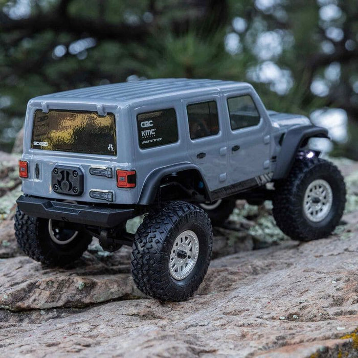 AXI00002V3T3 1/24 SCX24 Jeep Wrangler JLU 4X4 Rock Crawler Brushed RTR, Gray (FOR Extra battery ORDER #SPMX3502S30)