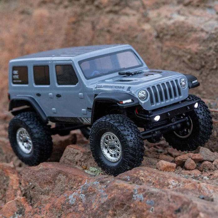 AXI00002V3T3 1/24 SCX24 Jeep Wrangler JLU 4X4 Rock Crawler Brushed RTR, Gray (FOR Extra battery ORDER #SPMX3502S30)