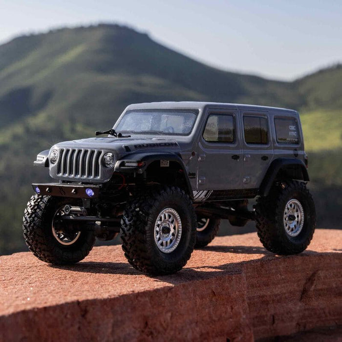 AXI00002V3T3 1/24 SCX24 Jeep Wrangler JLU 4X4 Rock Crawler Brushed RTR, Gray (FOR Extra battery ORDER #SPMX3502S30)