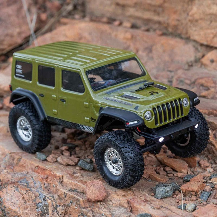 AXI00002V3T4 1/24 SCX24 Jeep Wrangler JLU 4X4 Rock Crawler Brushed RTR, Green(FOR Extra battery ORDER #SPMX3502S30)
