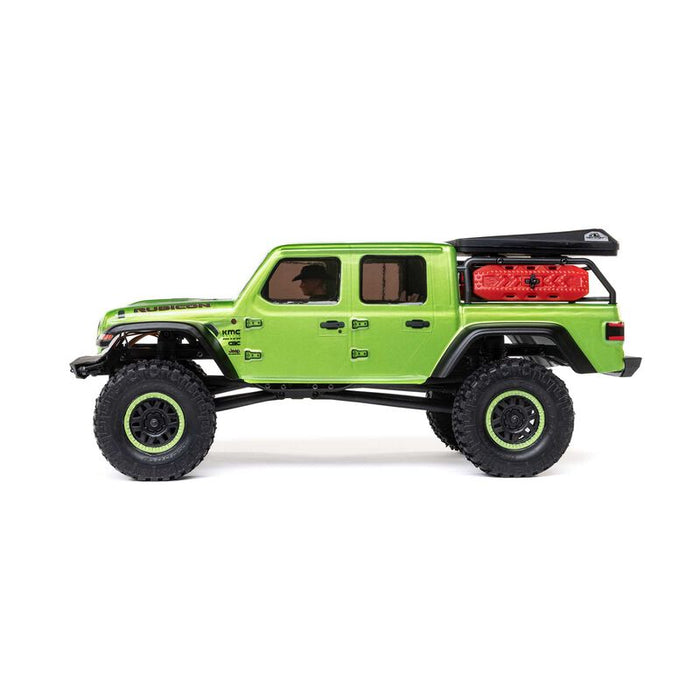 AXI00005V2T3 1/24 SCX24 Jeep JT Gladiator 4WD Rock Crawler Brushed RTR, Green