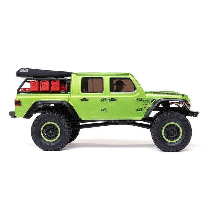 AXI00005V2T3 1/24 SCX24 Jeep JT Gladiator 4WD Rock Crawler Brushed RTR, Green
