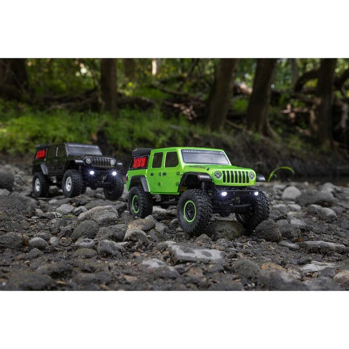 AXI00005V2T3 1/24 SCX24 Jeep JT Gladiator 4WD Rock Crawler Brushed RTR, Green