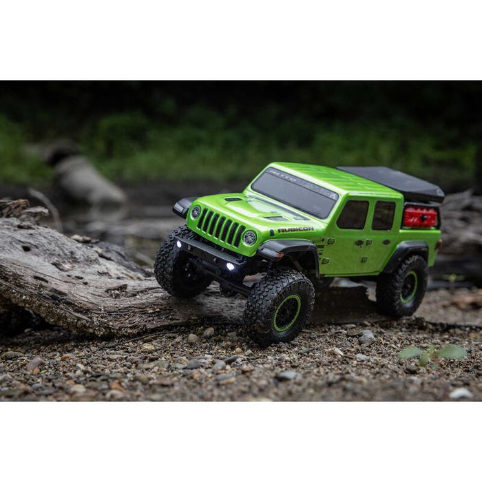 AXI00005V2T3 1/24 SCX24 Jeep JT Gladiator 4WD Rock Crawler Brushed RTR, Green