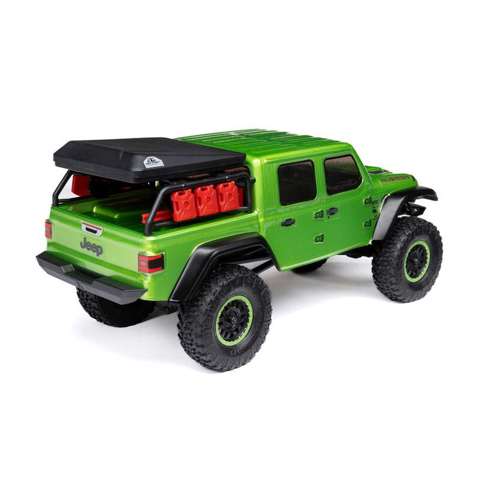 AXI00005V2T3 1/24 SCX24 Jeep JT Gladiator 4WD Rock Crawler Brushed RTR, Green