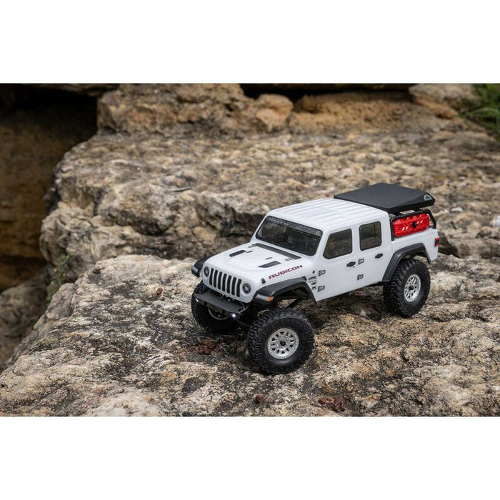 AXI00005V2T4 1/24 SCX24 Jeep JT Gladiator 4WD Rock Crawler Brushed RTR, White