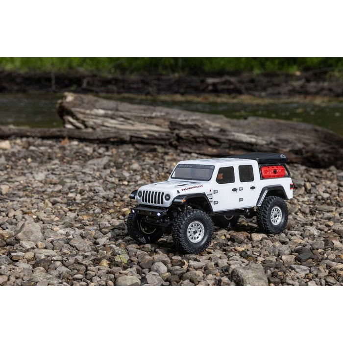 AXI00005V2T4 1/24 SCX24 Jeep JT Gladiator 4WD Rock Crawler Brushed RTR, White