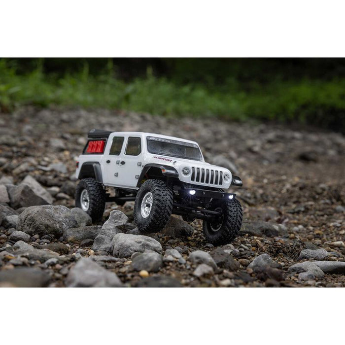 AXI00005V2T4 1/24 SCX24 Jeep JT Gladiator 4WD Rock Crawler Brushed RTR, White