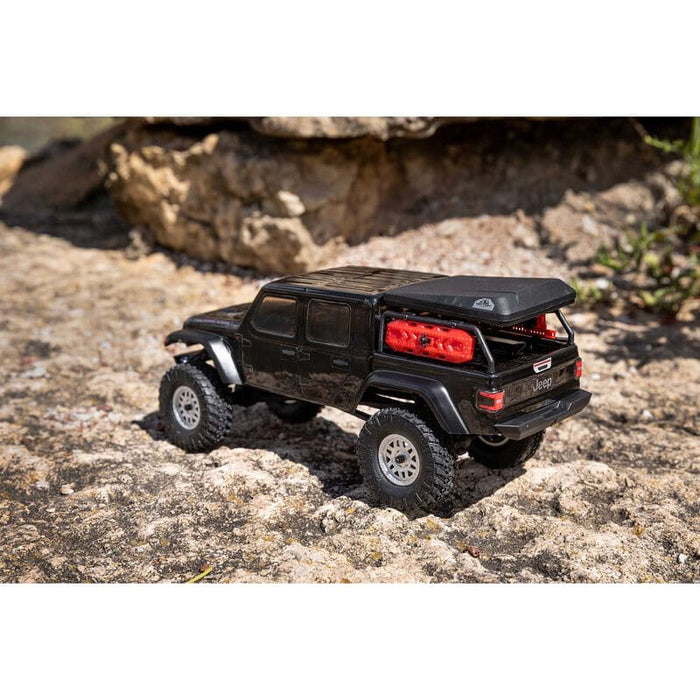 AXI00005V2T5 1/24 SCX24 Jeep JT Gladiator 4WD Rock Crawler Brushed RTR, Black
