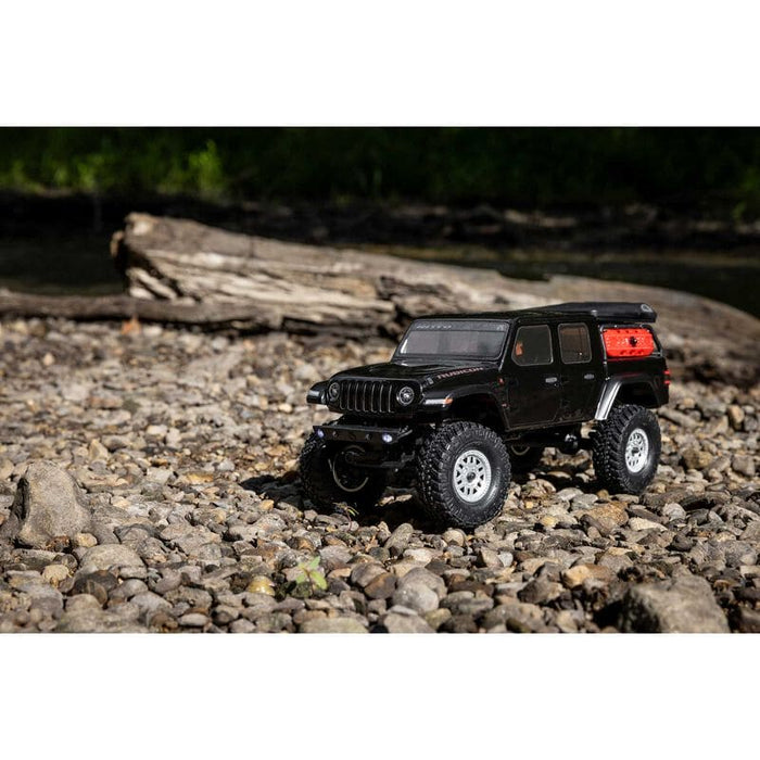 AXI00005V2T5 1/24 SCX24 Jeep JT Gladiator 4WD Rock Crawler Brushed RTR, Black