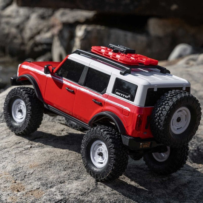 AXI00006V2T6 1/24 SCX24 Ford Bronco Heritage Edition 4X4 RTR Brushed Rock Crawler (Battery & Charger Included), Red **FOR EXTRA BATTERY ORDER #SPMX3502S30