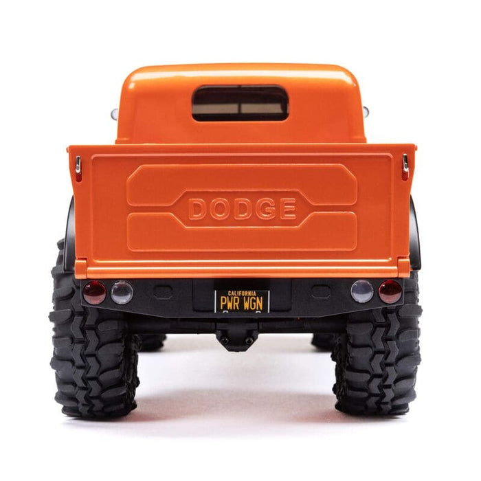 AXI00007T1 1/24 SCX24 Dodge Power Wagon 4WD Rock Crawler Brushed RTR, Orange  (FOR Extra battery ORDER #DYNB0012)