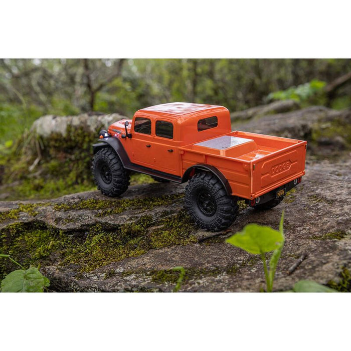 AXI00007T1 1/24 SCX24 Dodge Power Wagon 4WD Rock Crawler Brushed RTR, Orange  (FOR Extra battery ORDER #DYNB0012)