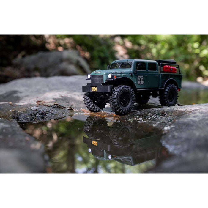 AXI00007T2	 1/24 SCX24 Dodge Power Wagon 4WD Rock Crawler Brushed RTR, Green AXI00005T (FOR Extra battery ORDER #DYNB0012)