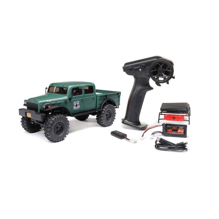 AXI00007T2	 1/24 SCX24 Dodge Power Wagon 4WD Rock Crawler Brushed RTR, Green AXI00005T (FOR Extra battery ORDER #DYNB0012)